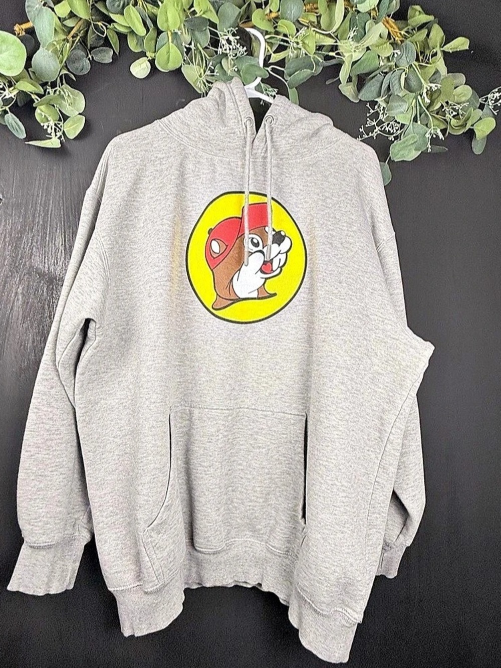 Buc-ee's Logo Pullover Hoodie Gray XL